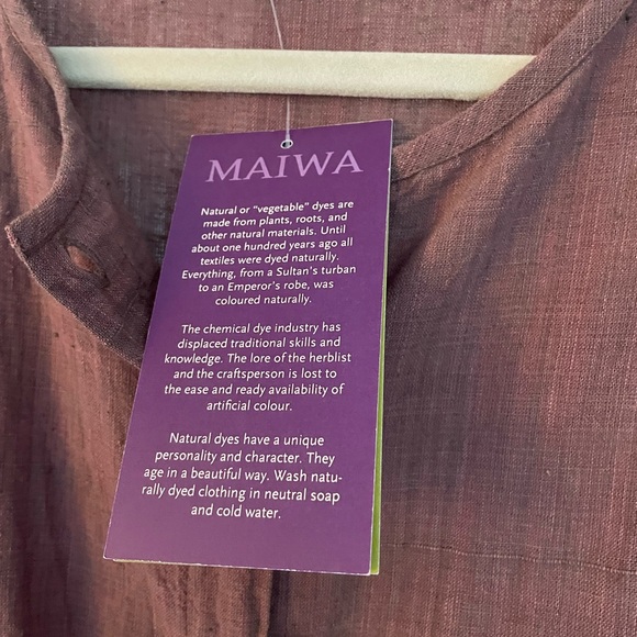 NWT MAIWA Handwoven organic cotton dress M/L -oversized - Picture 7 of 8